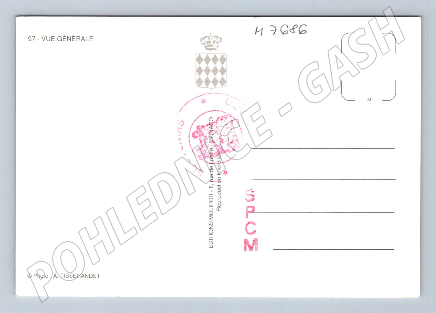 Pohlednice Monaco Monte Carlo letecký pohled (M7686)