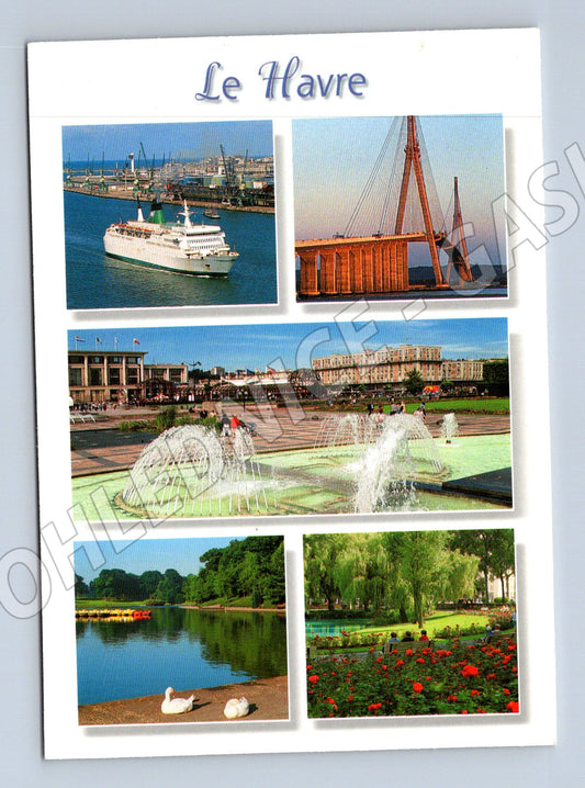 Postcard Le Havre collage of the city of France described (M7687)