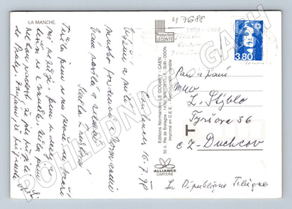Postcard La Manche Normandy collage 1998 used (M7688)