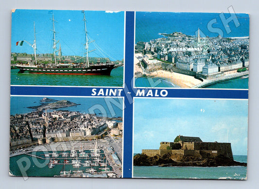 Pohlednice Saint Malo město a přístav Bretaň (M7690)