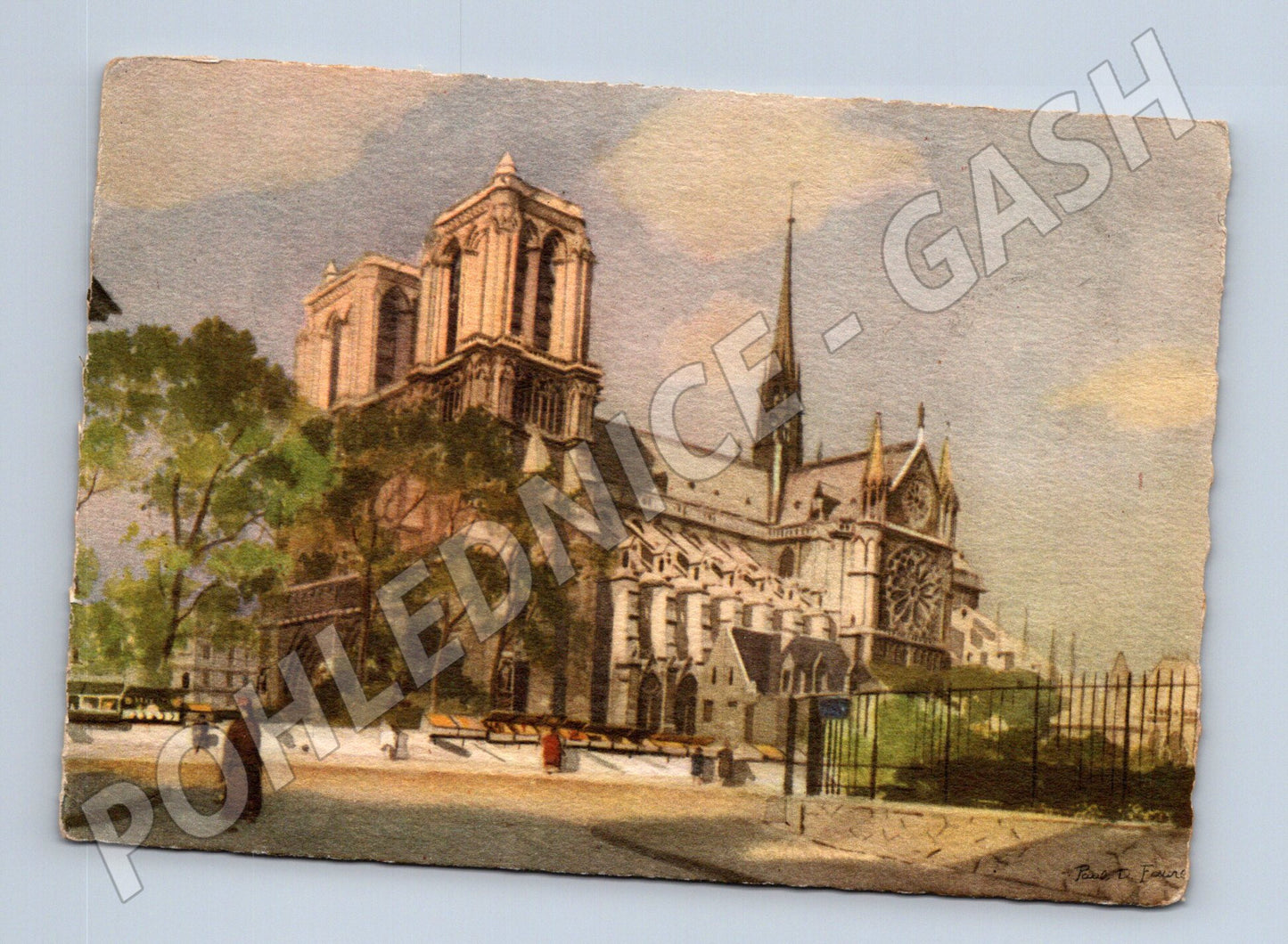 Postcard Paris Notre Dame Calm Hours of Paris (M7691)