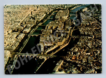 Postcard Paris Île de la Cité aerial view 1979 (M7701)