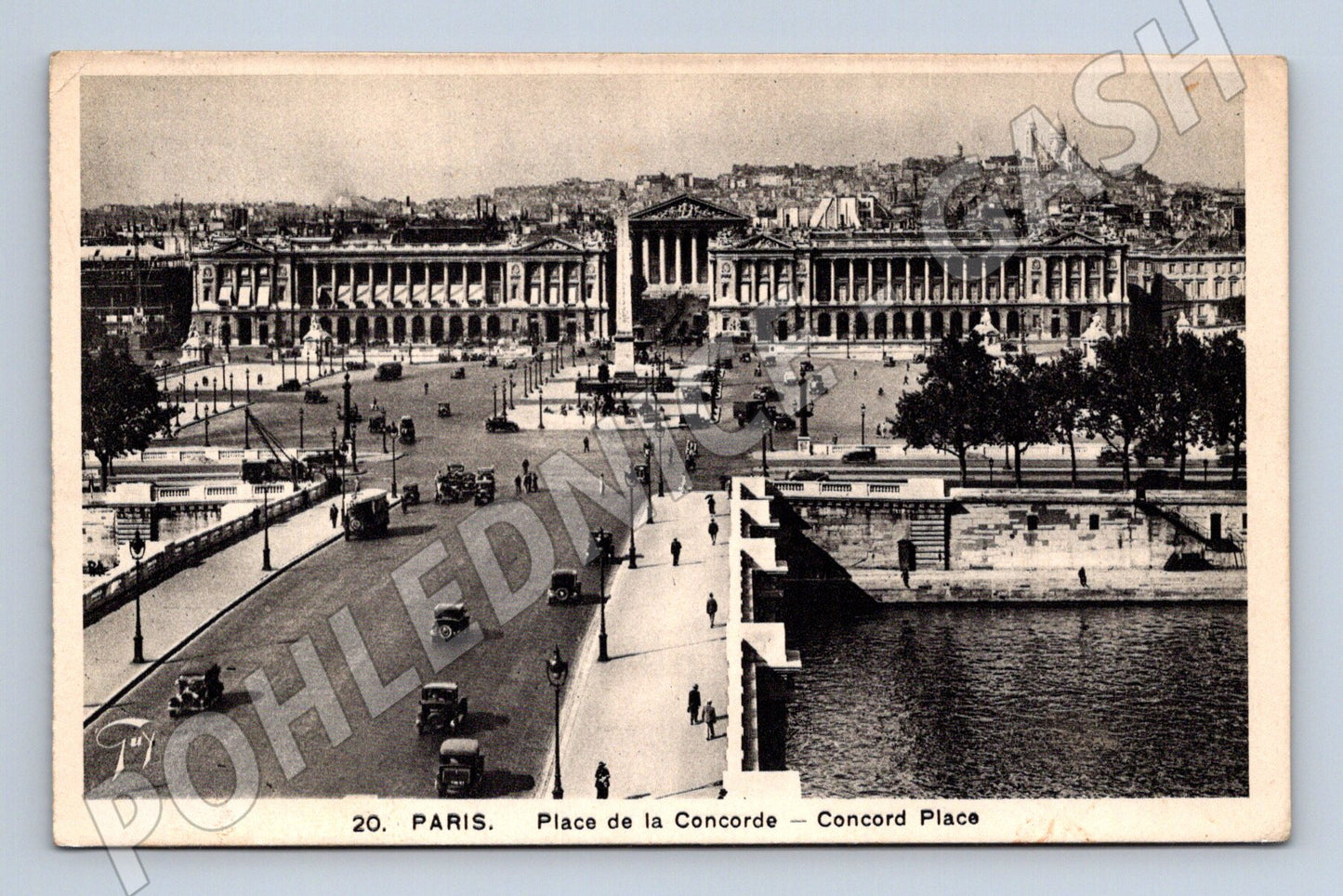 Postcard Paris Place de la Concorde 1937 to Czechoslovakia (M7709)
