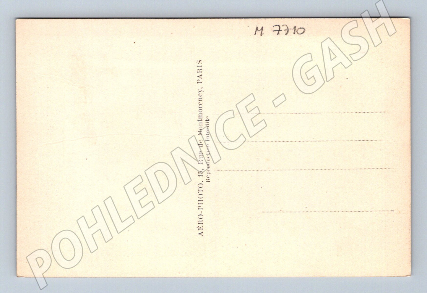 Postcard Paris aerial view of the Louvre old (M7710)