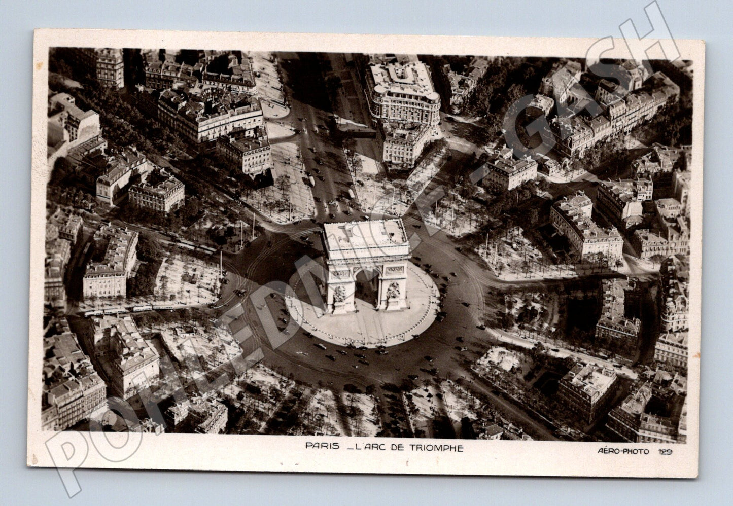 Postcard Paris Arc de Triomphe aerial view (M7711)