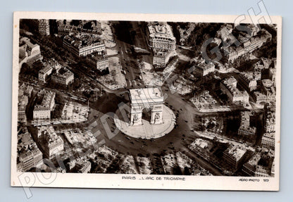 Postcard Paris Arc de Triomphe aerial view (M7711)