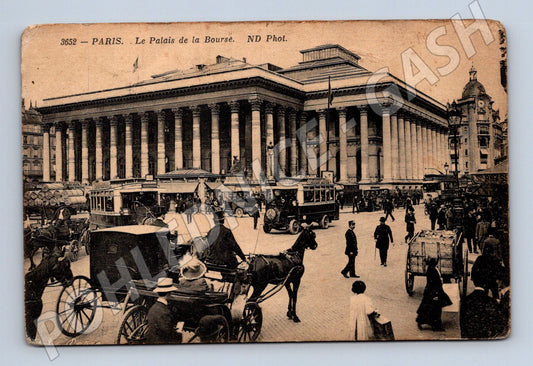 Postcard Paris Palais de la Bourse historical (M7712)