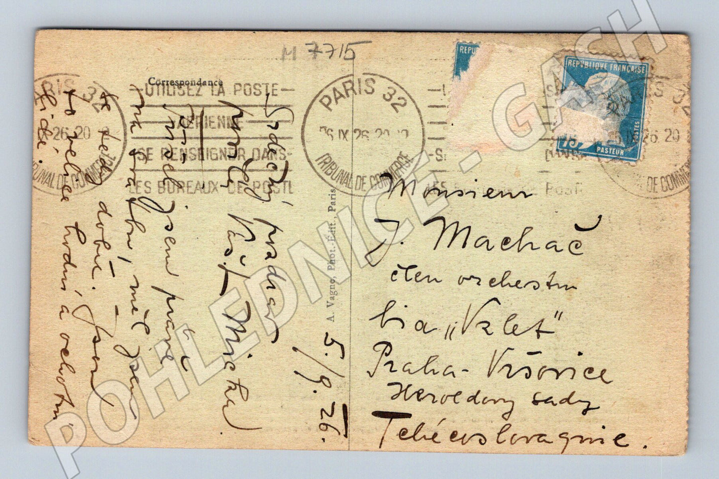 Pohlednice Paříž Petit Palais 1920 frankovaná (M7715)