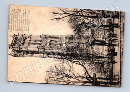 Postcard Paris Tower Saint Jacques 1926 to Prague (M7716)