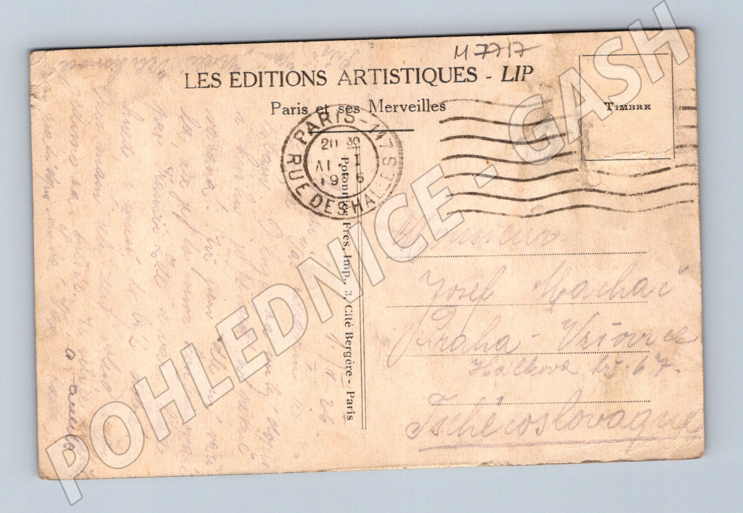 Postcard Paris Place de la Bastille July Column (M7717)
