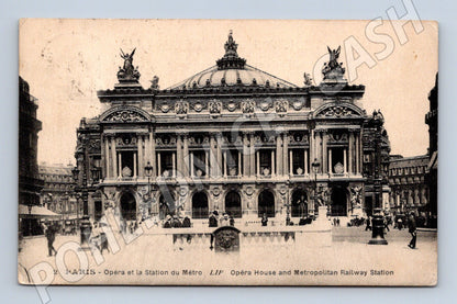 Pohlednice Paříž Opéra Garnier a metro 1926 (M7720)