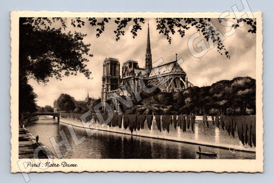 Pohlednice Paříž Notre-Dame starší čistá pohlednice (M7724)