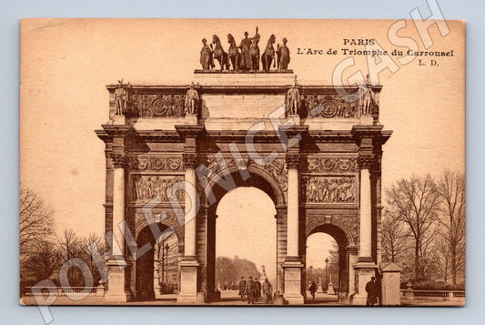 Pohlednice Paříž Arc de Triomphe du Carrousel stará (M7727)