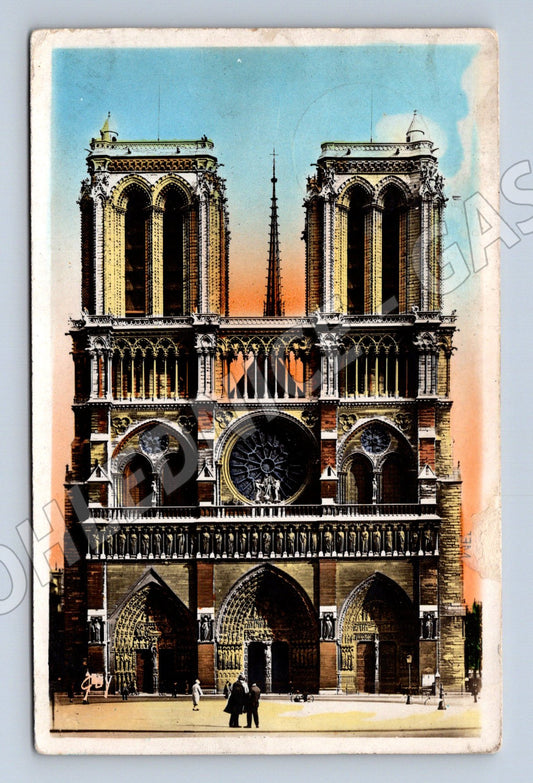 Pohlednice Paříž Notre-Dame 1932 stará pohlednice (M7728)