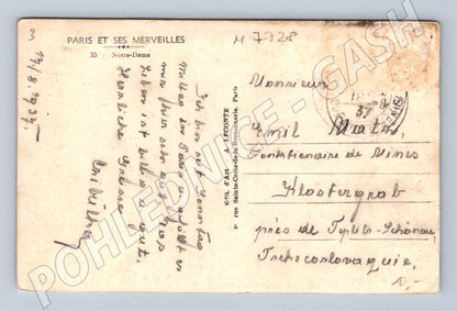 Postcard Paris Notre-Dame 1932 old postcard (M7728)