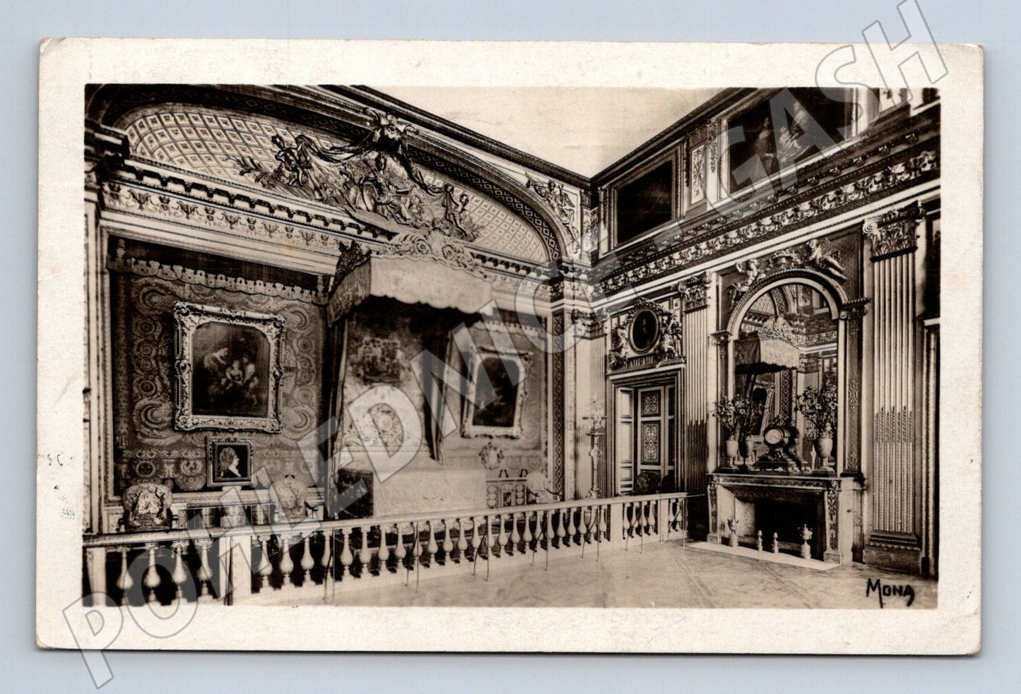 Pohlednice Versailles pokoj Ludvíka XIV odesláno 1931 (M7731)
