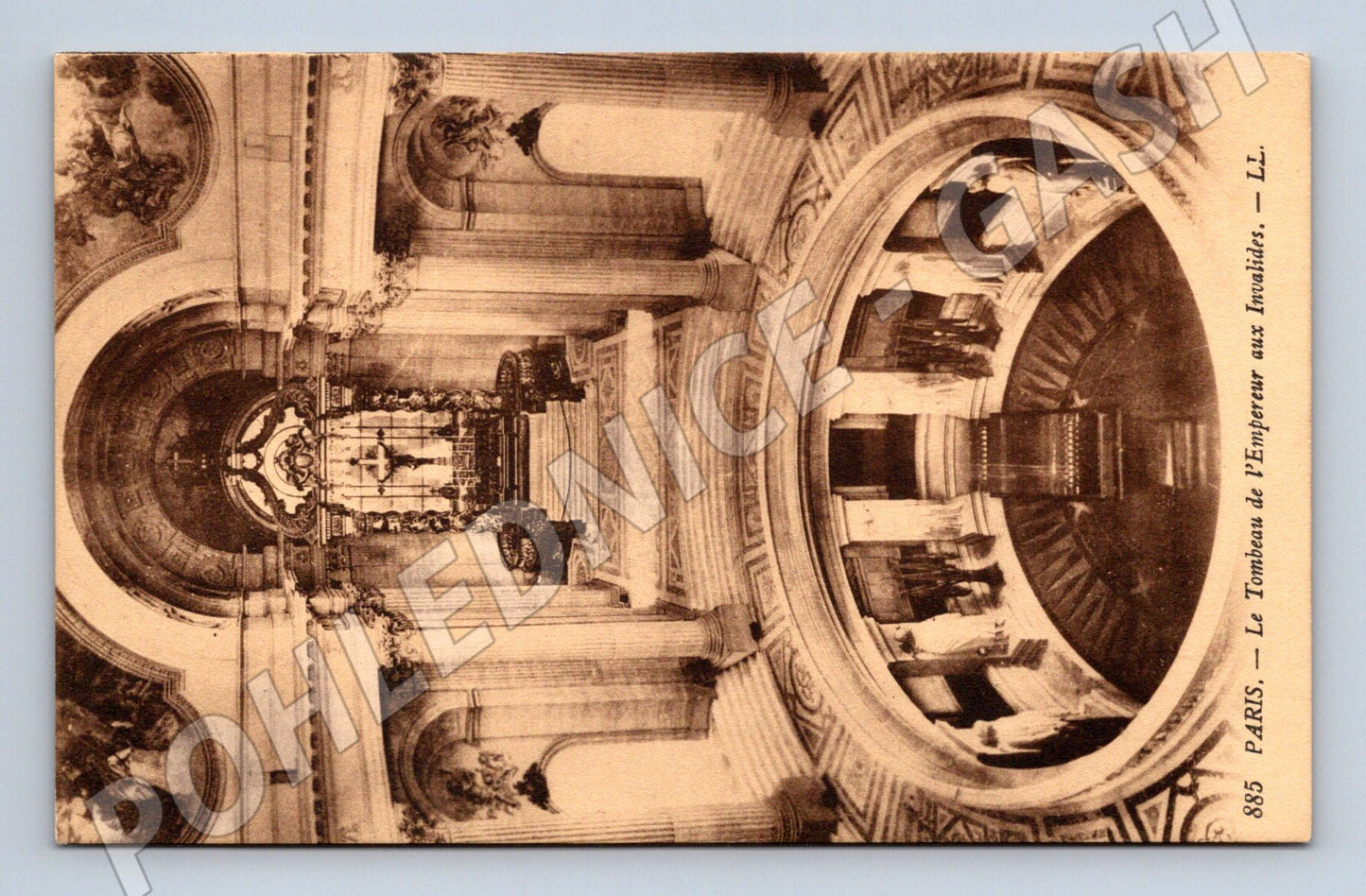 Postcard Paris Invalides tomb of Napoleon, unused (M7733)