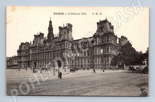 Pohlednice Paříž Hôtel de Ville radnice stará (M7736)