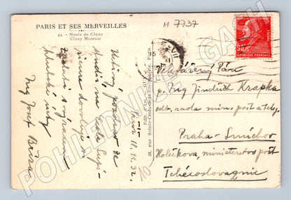 Pohlednice Paříž Musée de Cluny 1932 série Merveilles (M7737)