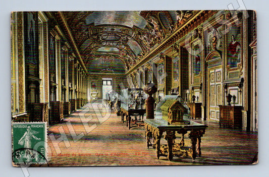 Pohlednice Paříž Louvre Galerie d’Apollon 1908 (M7739)