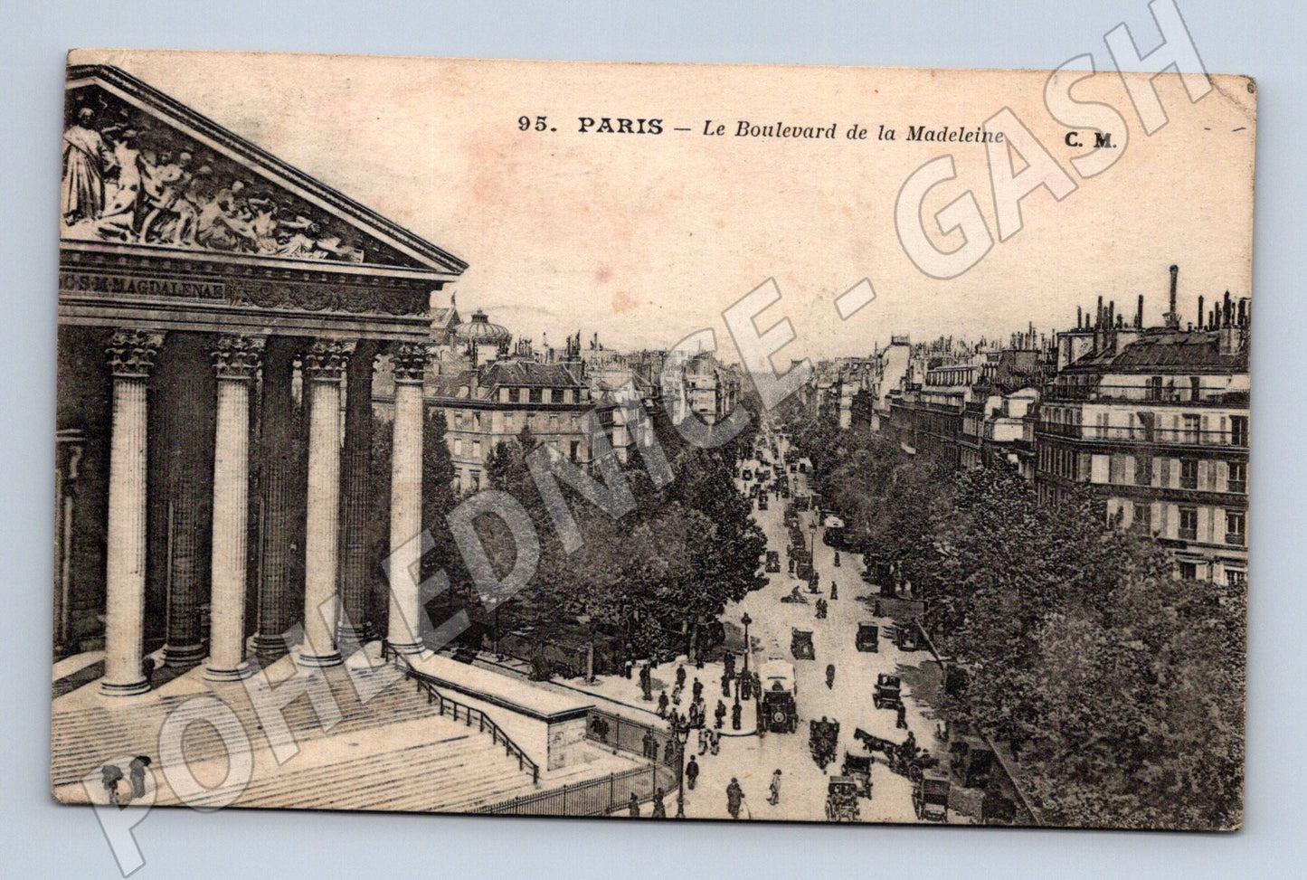 Pohlednice Paříž Boulevard de la Madeleine 1923 (M7740)