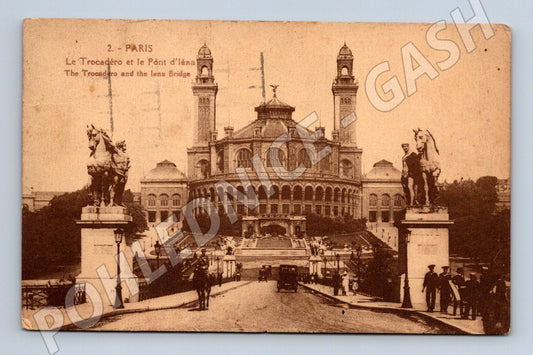 Pohlednice Paříž Trocadéro a Pont d’Iéna 1928 (M7742)
