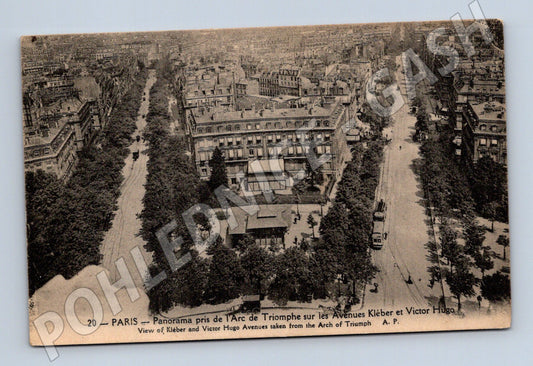 Pohlednice Paříž panorama z Vítězného oblouku 1923 (M7750)