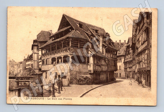 Pohlednice Štrasburk Le Bain aux Plantes stará (M7752)