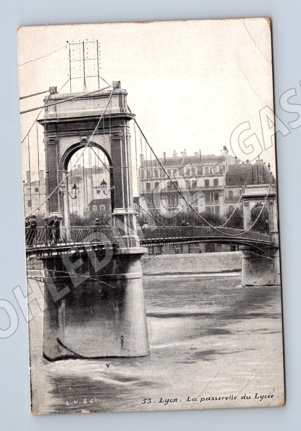 Pohlednice Lyon La passerelle du Lycée pěší lávka (M7758)