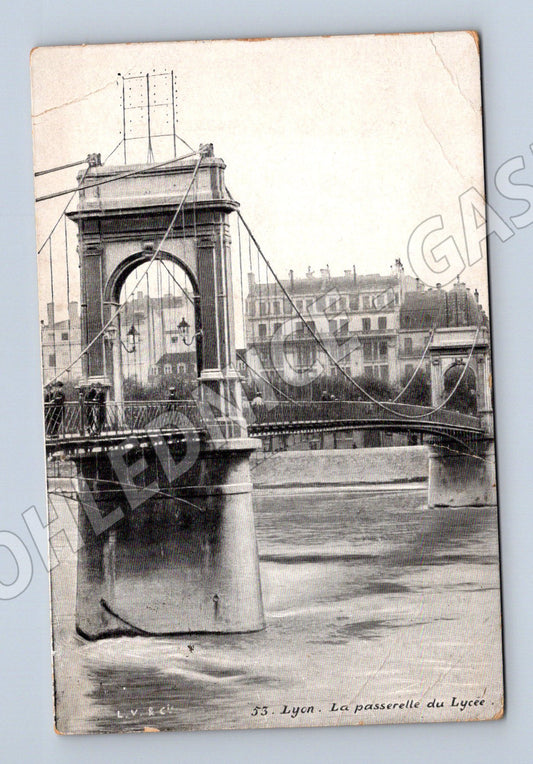 Pohlednice Lyon La passerelle du Lycée pěší lávka (M7758)