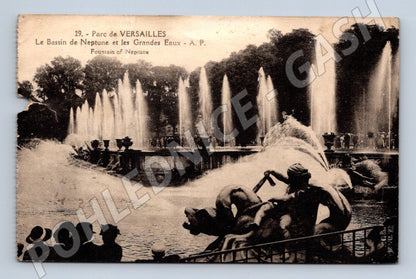 Pohlednice Versailles fontána Neptuna cca 1920 (M7764)