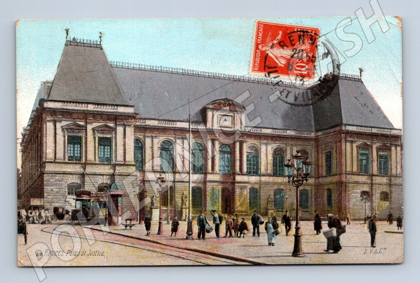 Pohlednice Reims Palais de Justice stará prošlá (M7771)