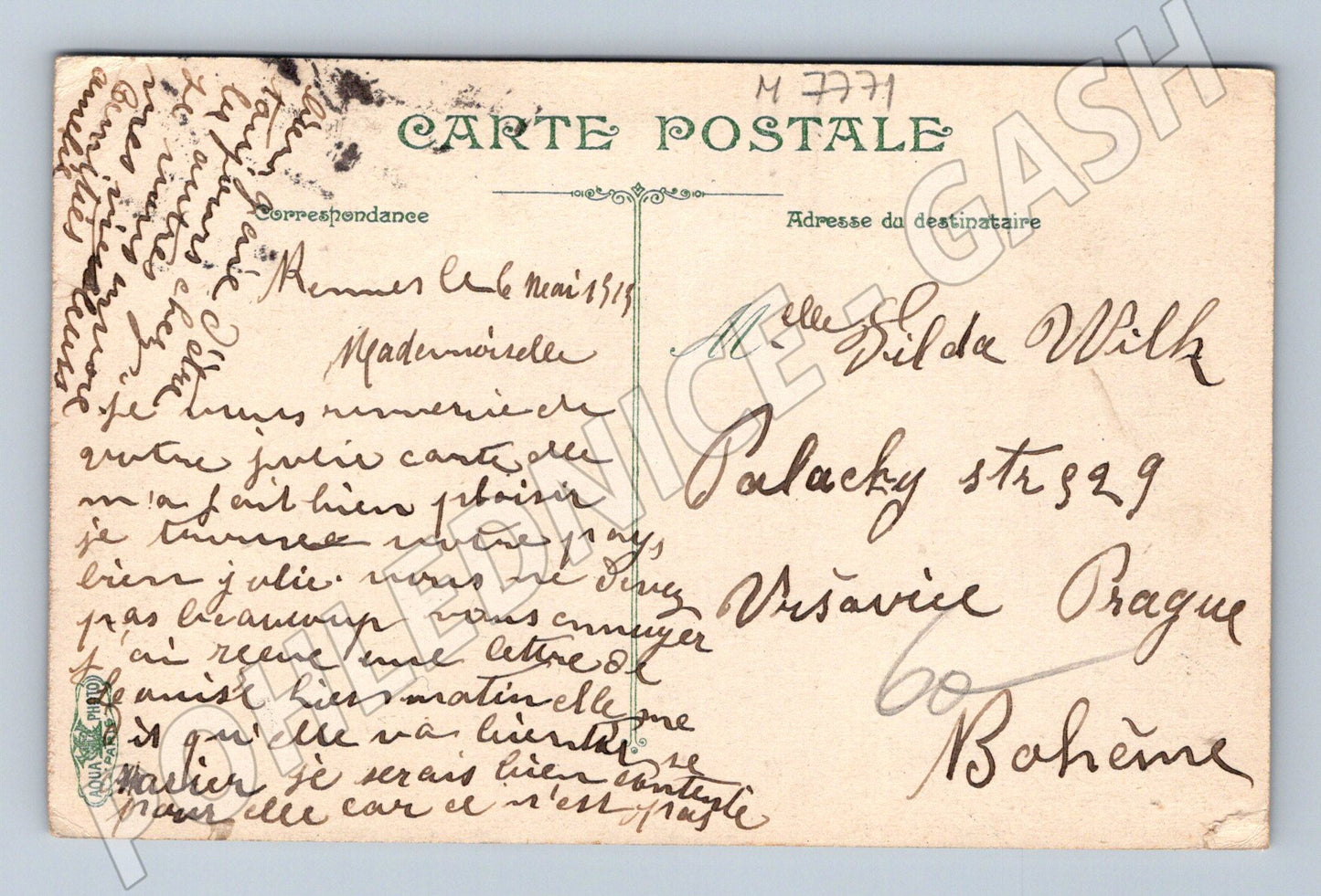 Pohlednice Reims Palais de Justice stará prošlá (M7771)