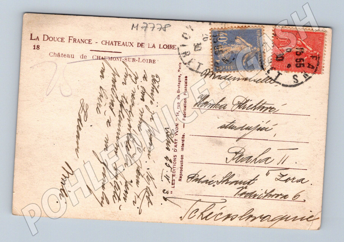 Pohlednice Château de Chaumont sur Loire Loira (M7778)