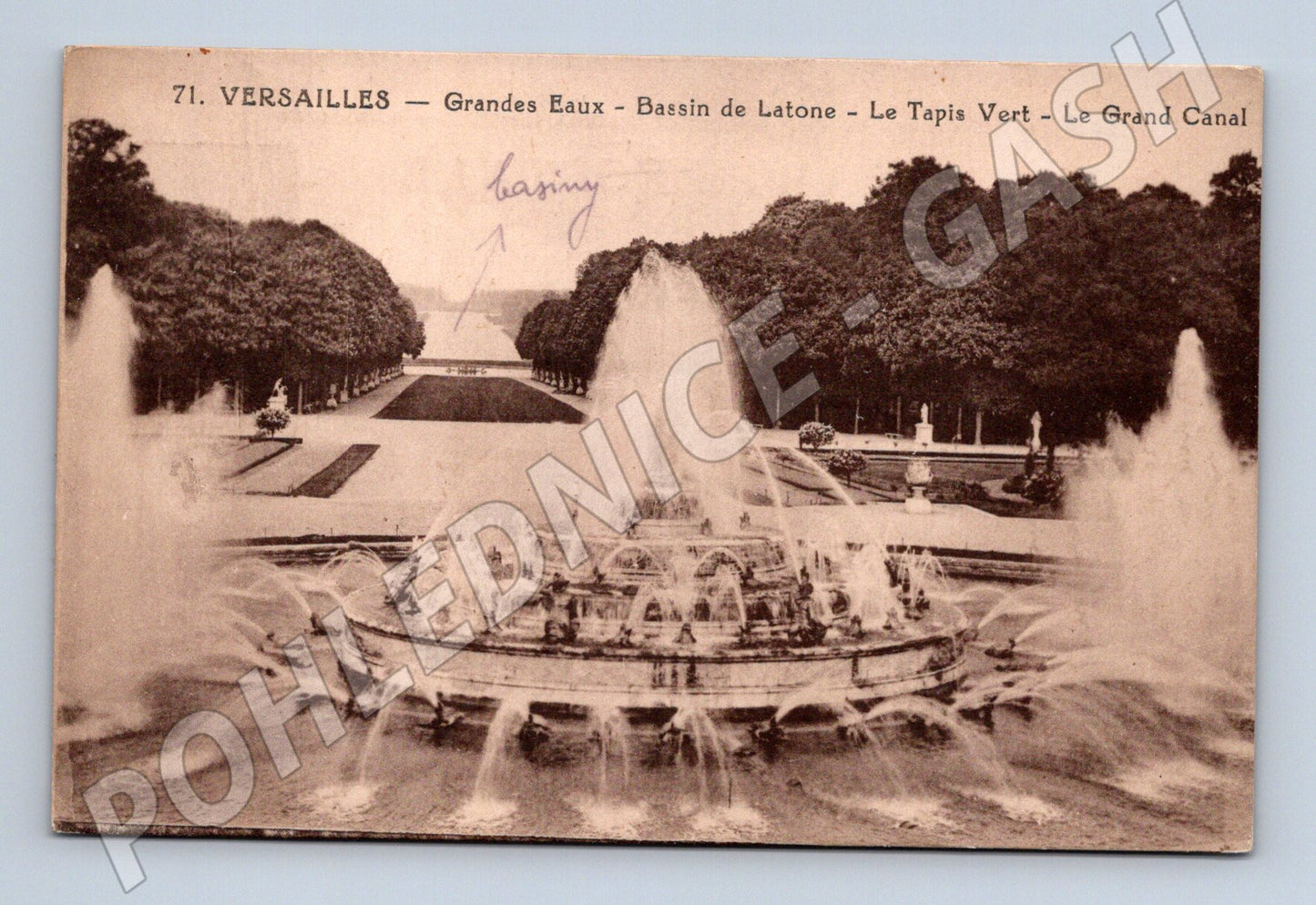 Pohlednice Versailles Grandes Eaux starý pohled (M7779)