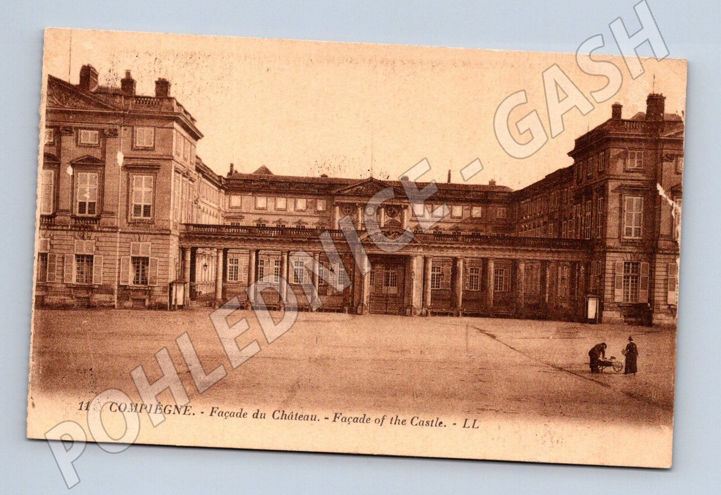 Pohlednice Compiègne zámek fasáda stará pohlednice (M7780)