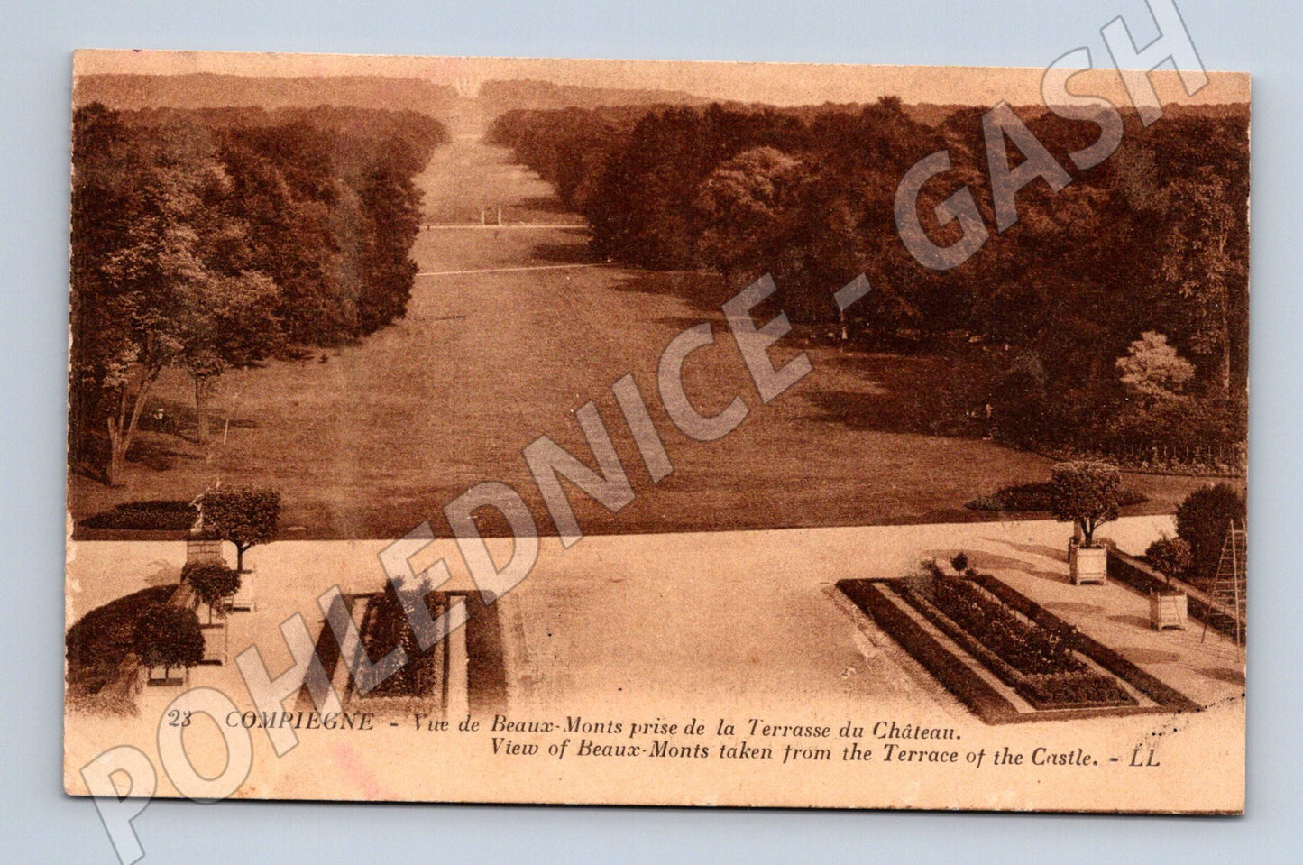 Pohlednice Compiègne Beaux Monts pohled ze zámku (M7782)