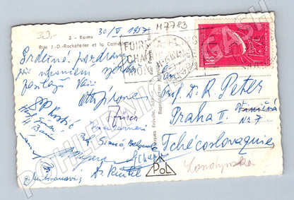 Pohlednice Reims katedrála Notre Dame 1953 (M7783)