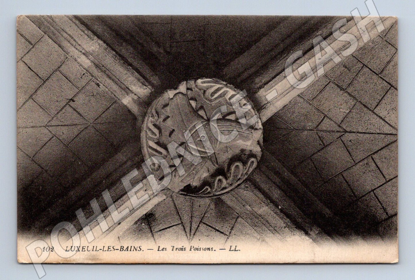 Pohlednice Luxeuil les Bains Trois Poissons stará (M7785)