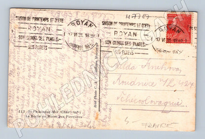 Pohlednice St Palais sur Mer La Roche au Moine 1921 (M7787)