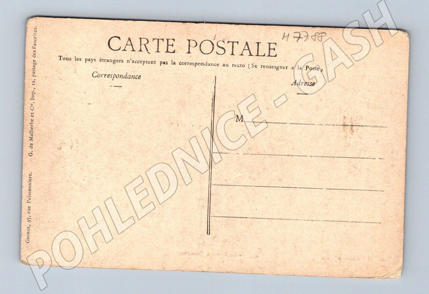 Pohlednice Lihons kostel Somme WW1 historická (M7788)