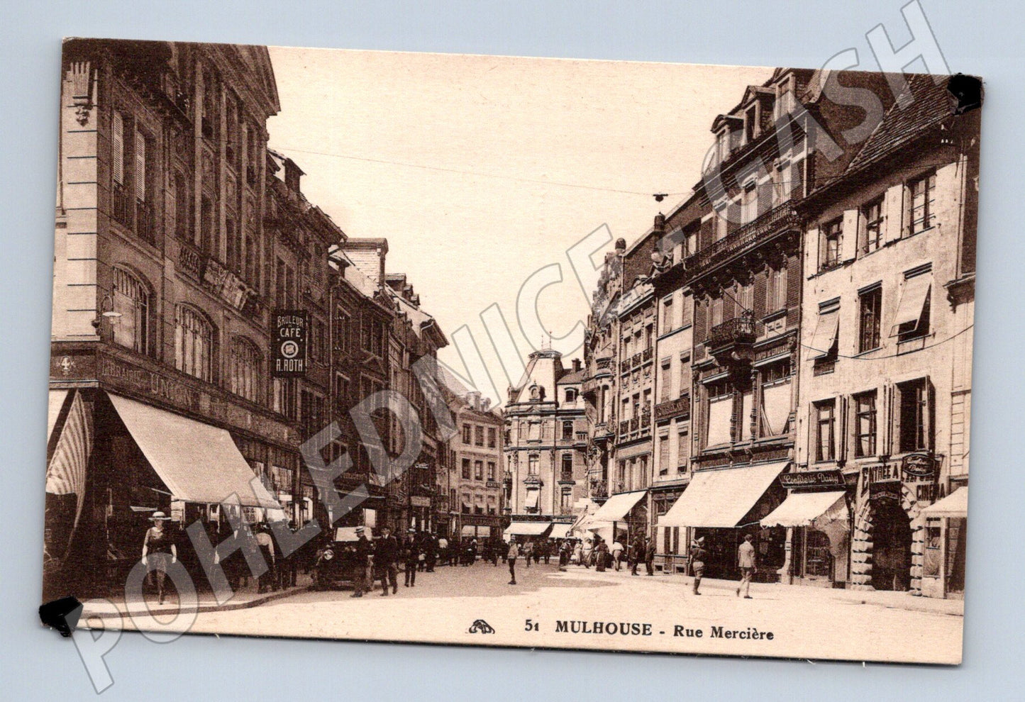 Pohlednice Mulhouse Rue Mercière stará pohlednice (M7789)