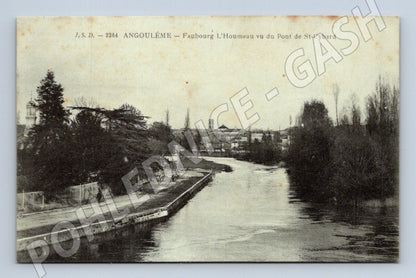 Pohlednice Angoulême Faubourg L’Houmeau pohled z mostu (M7793)