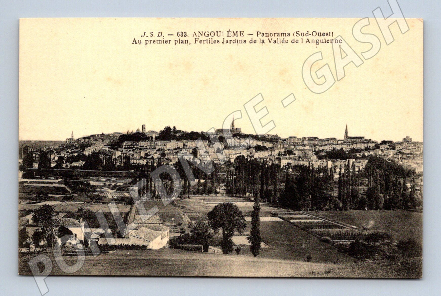 Pohlednice Angoulême panorama Sud Ouest historická (M7794)