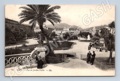 Pohlednice Nice Jardin Public 1913 stará (M7795)