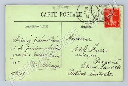 Pohlednice Nice Jardin Public 1913 stará (M7795)