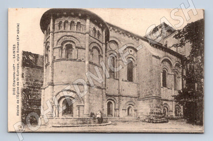 Pohlednice Saintes apsida kostela sv Eutropia 1918 (M7798)