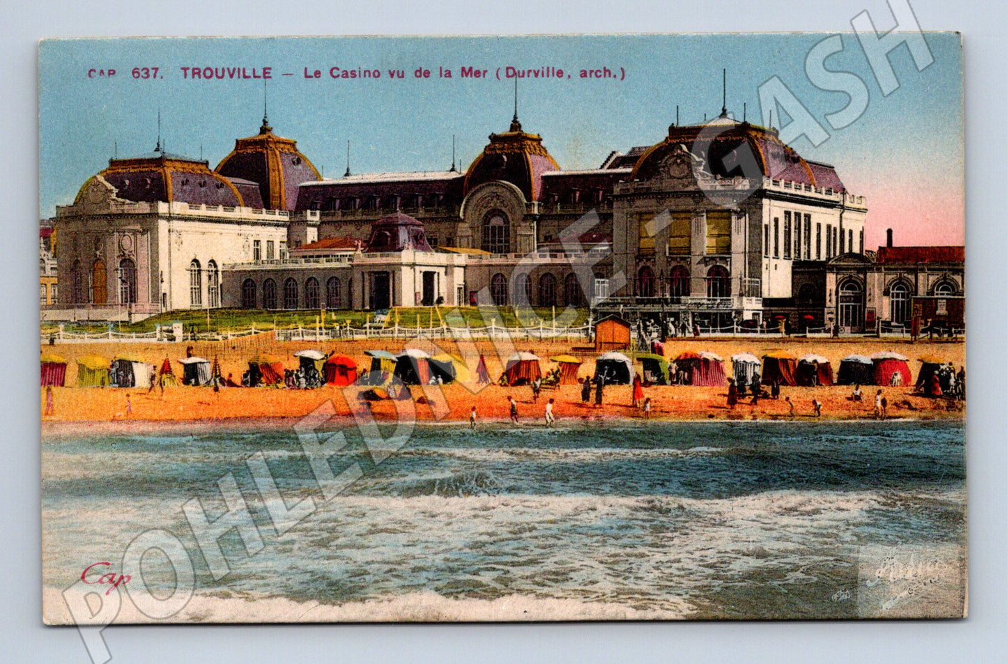 Pohlednice Trouville Casino pláž a moře stará (M7800)