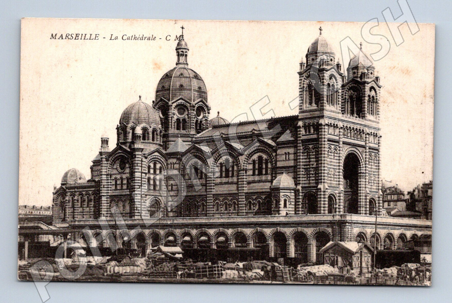 Pohlednice Marseille katedrála La Major stará (M7803)