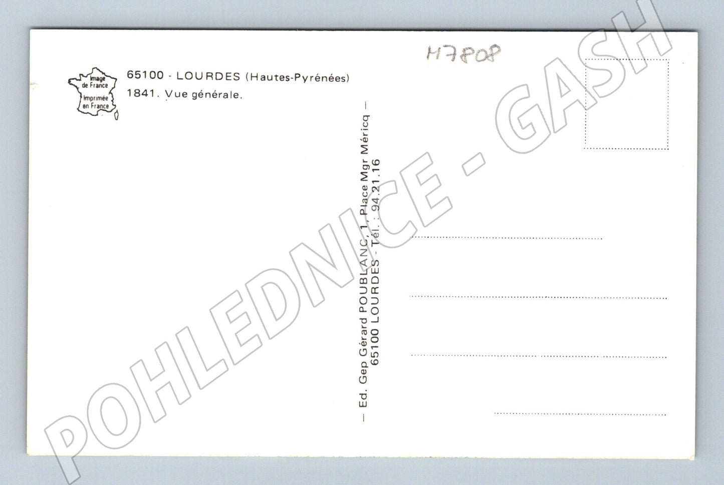 Pohlednice Lourdes Francie celkový pohled nepopsaná (M7808)